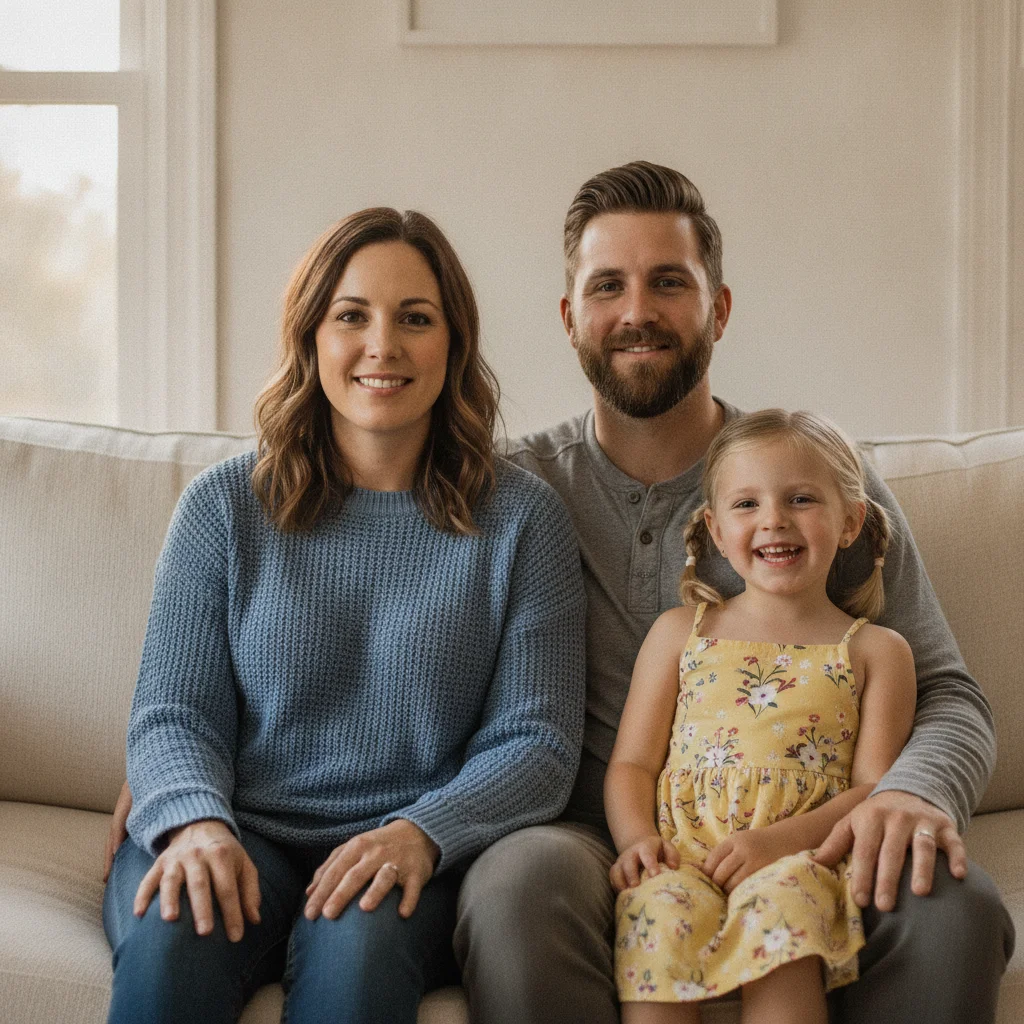 Family group photo without baby