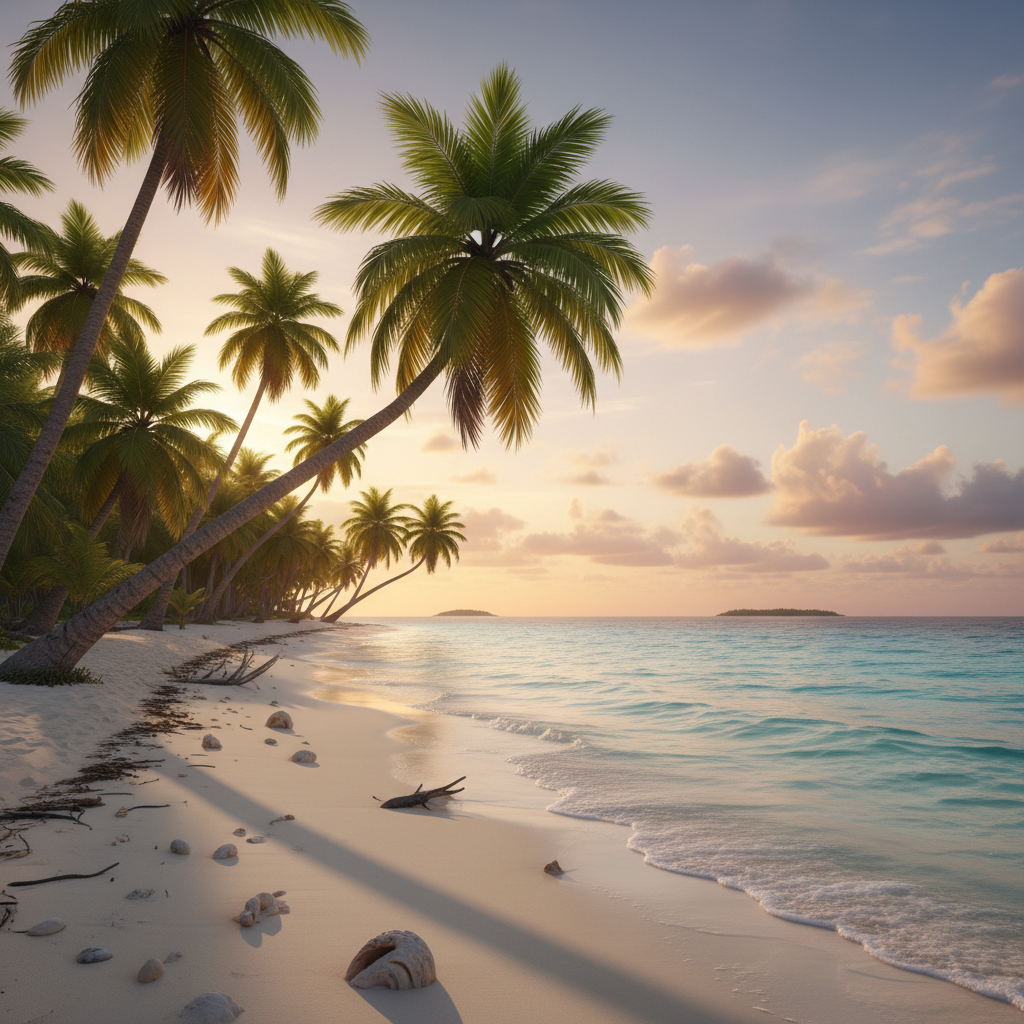 Tropical beach photo to use as background