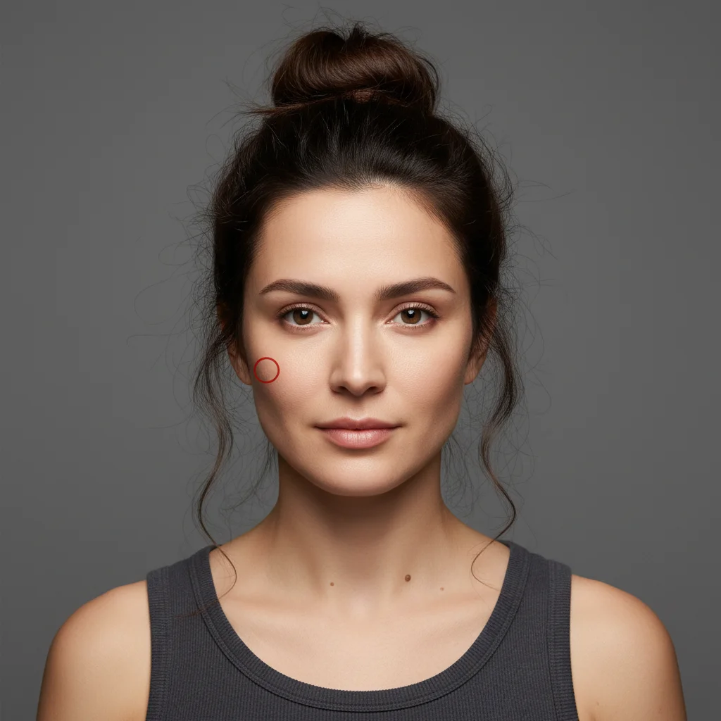 Clean portrait of a woman with no injuries