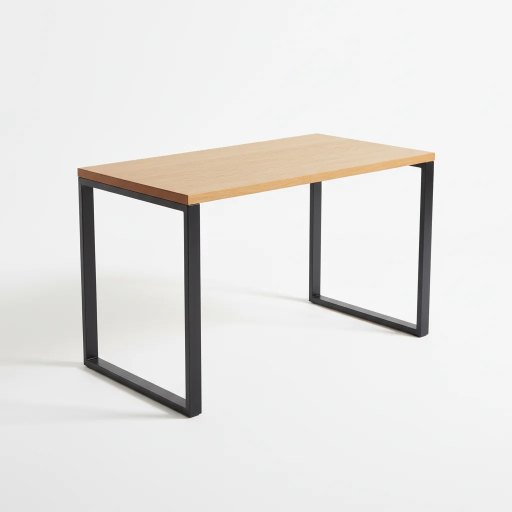 Standing desk in white finish from catalog on white background