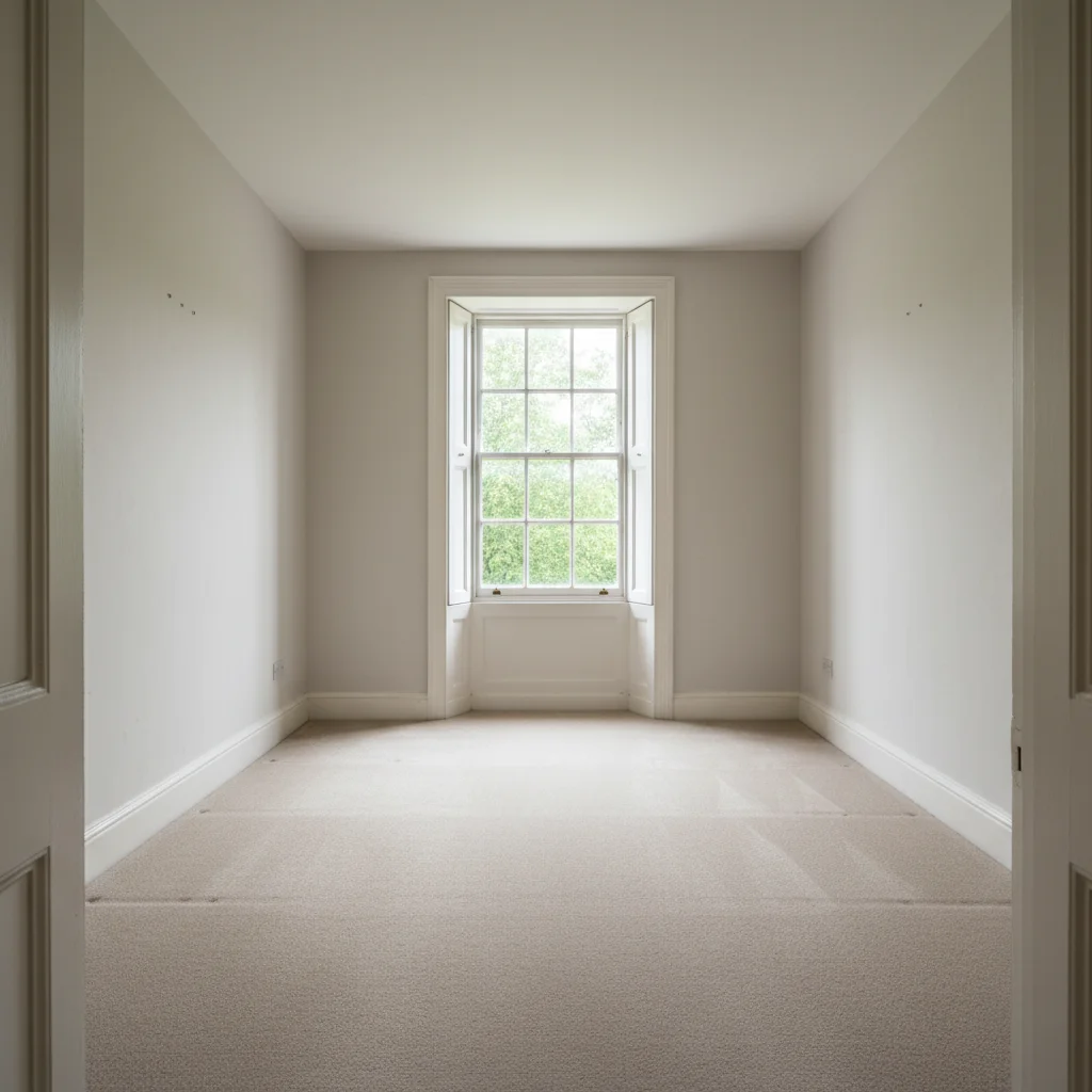 Empty spare room in a listed property without any furniture