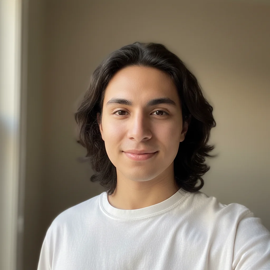 Clean selfie of a person with no facial tattoos