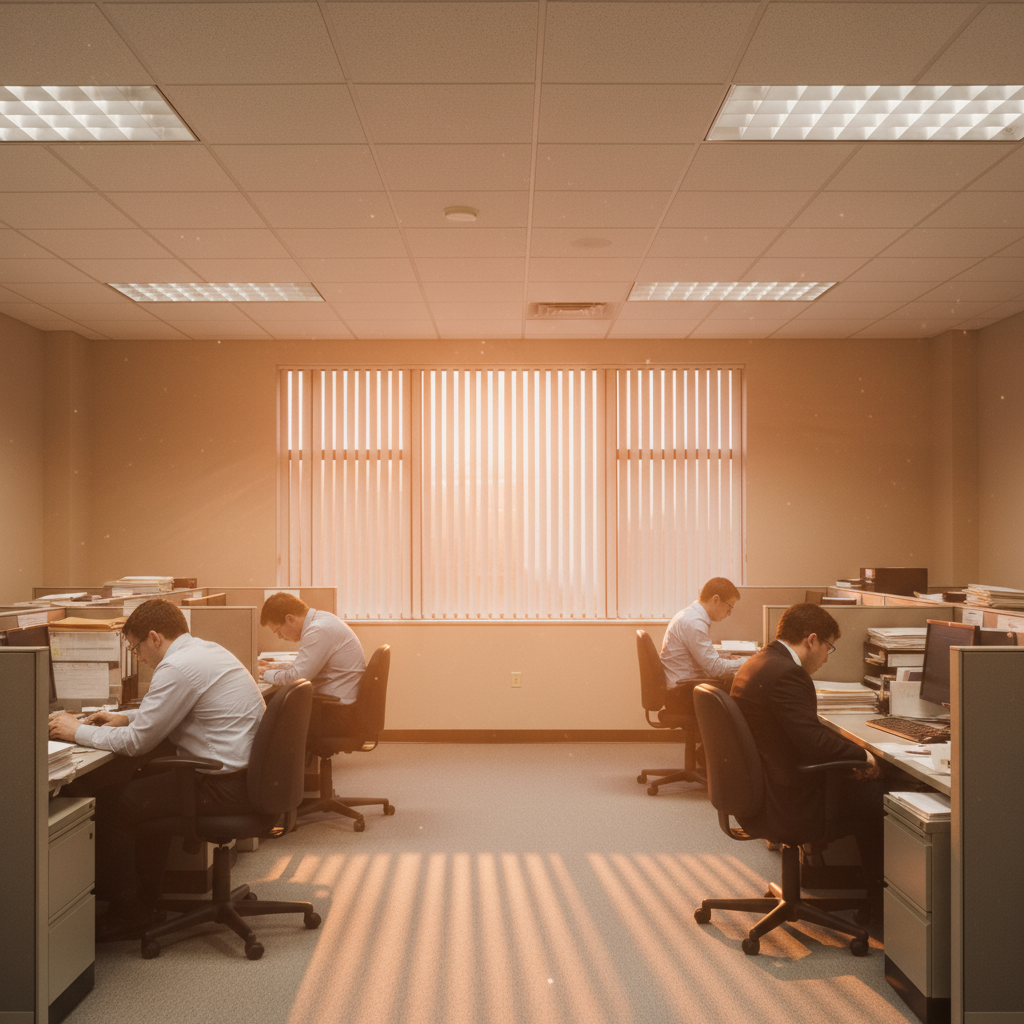 Indoor photo with warm golden window light