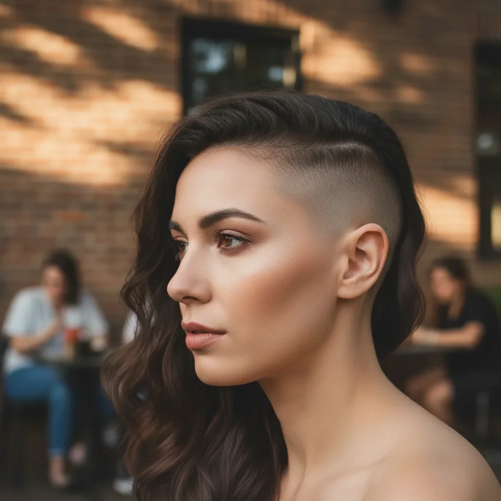 Same woman with fuller, more voluminous hair
