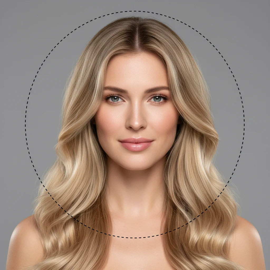 Woman with long wavy blonde hair