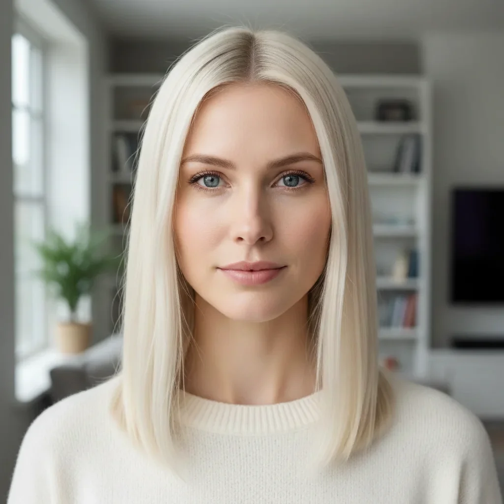 Same woman with a textured bob hairstyle from reference photo applied