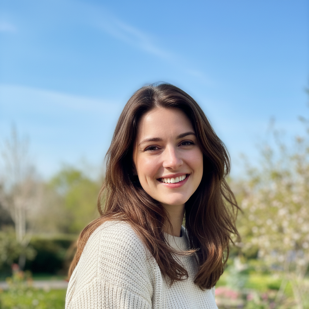 Portrait of young woman with loving smile