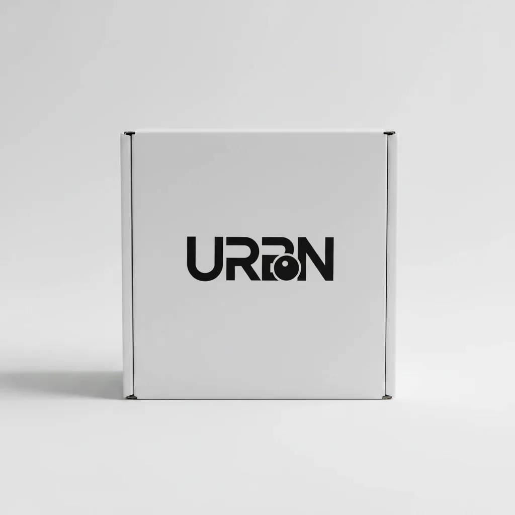 Same box with brand logo cleanly applied to the front panel
