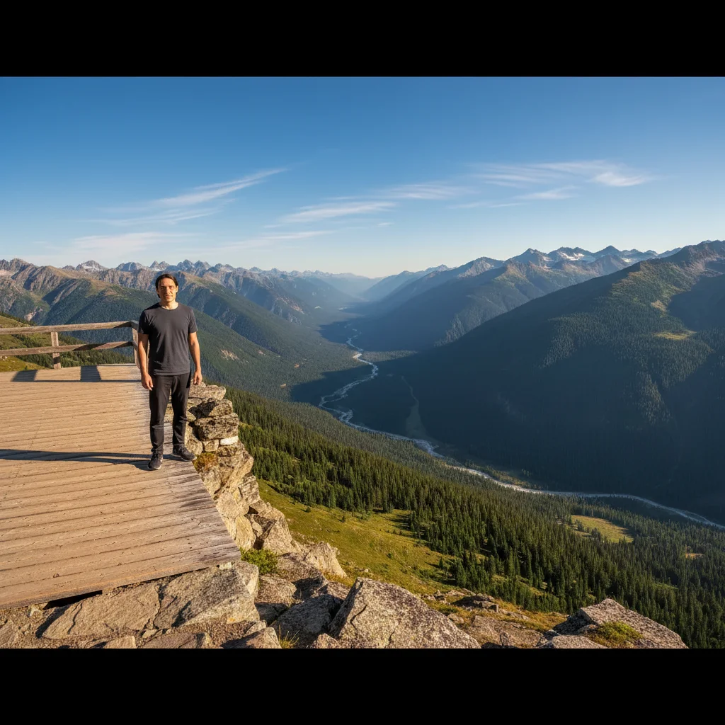 Same photo with the user added to the foreground on the left