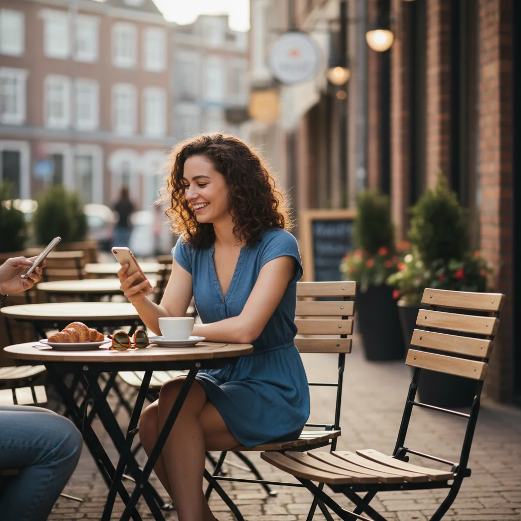 Couple portrait with empty space in front