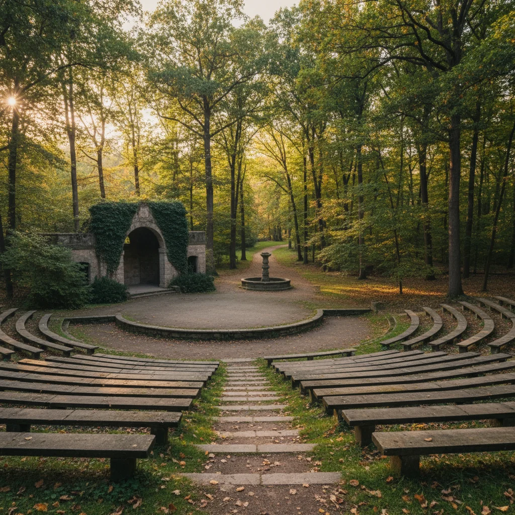Empty park scene with no people