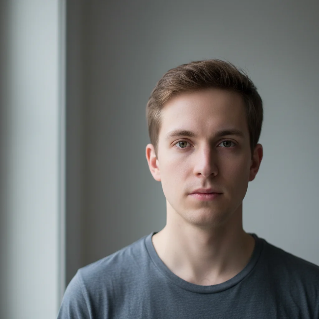 Clean portrait photo before scar is added