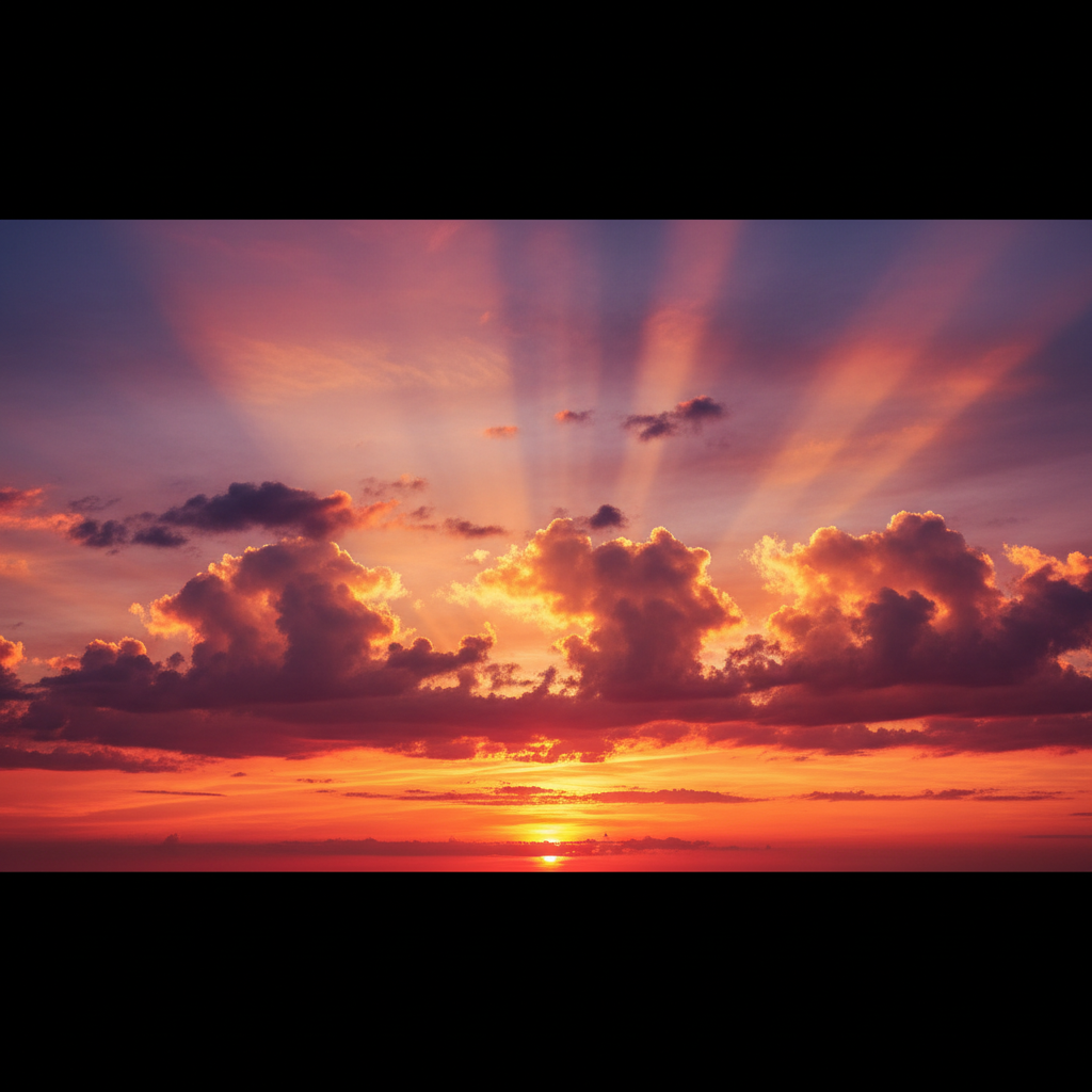 Beautiful sunset sky