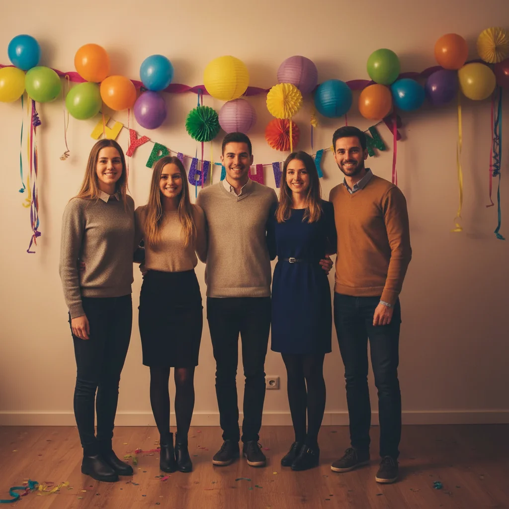 Birthday group with the missing friend added in