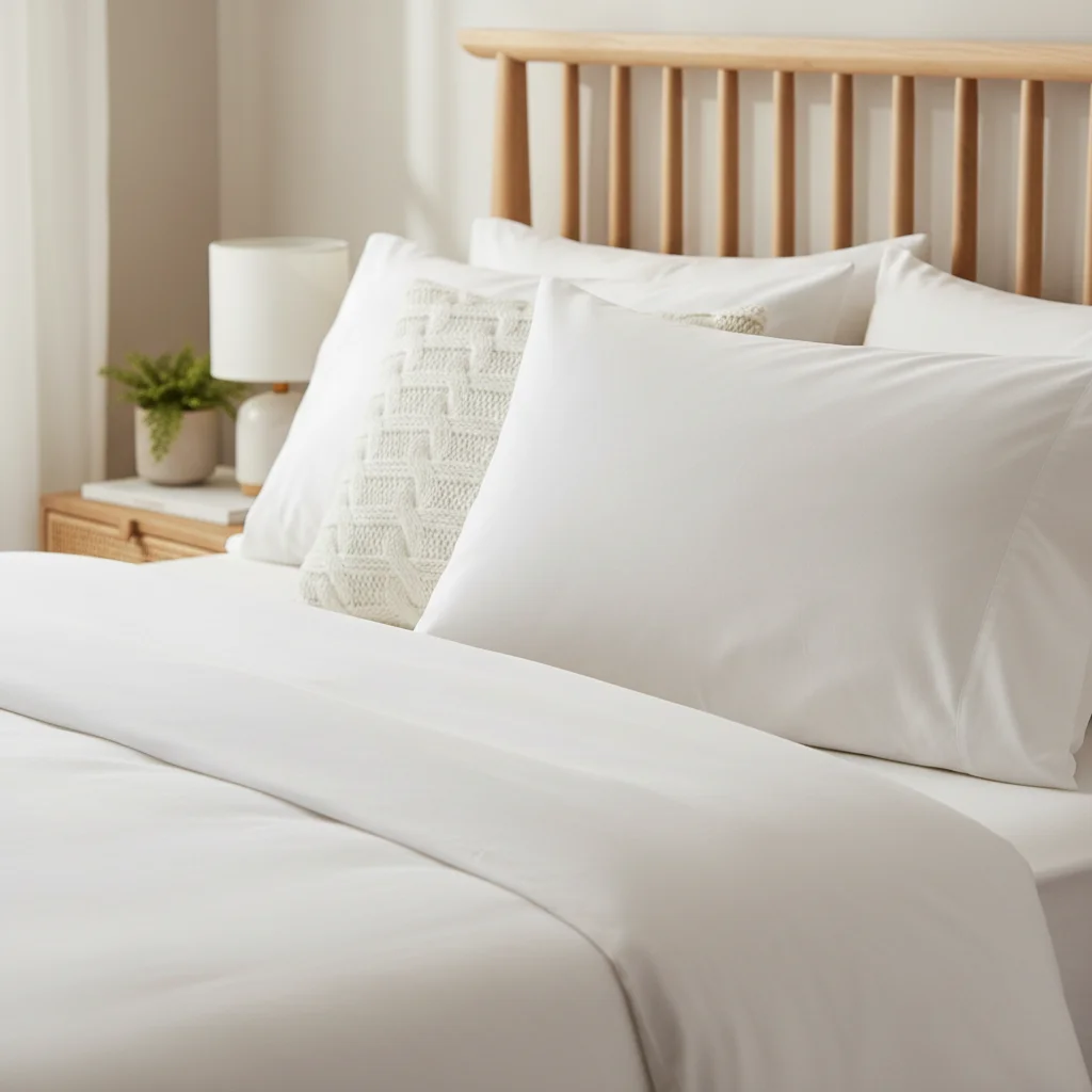 Original bed pillow before spider prank