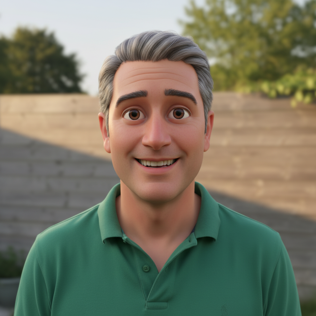 3D Pixar-style avatar with smooth rendering