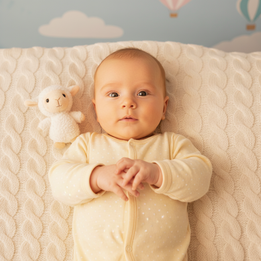 Same baby photo with natural skin tones and bright clean exposure
