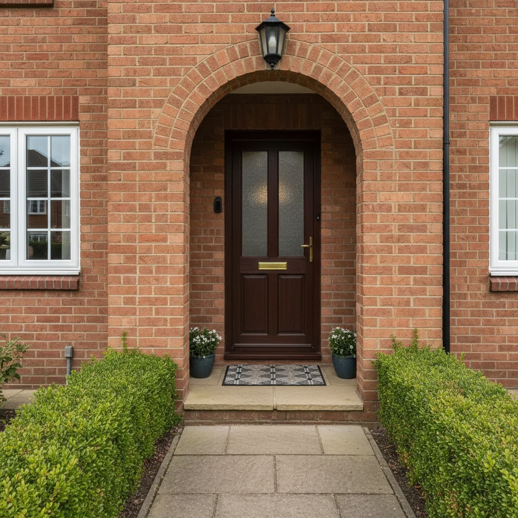 Front door before bailiff prank