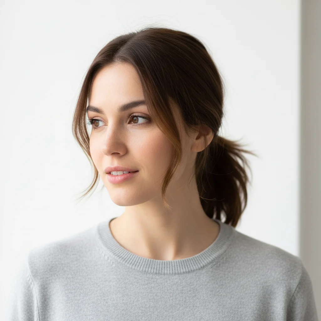 Person with hair before bald filter applied