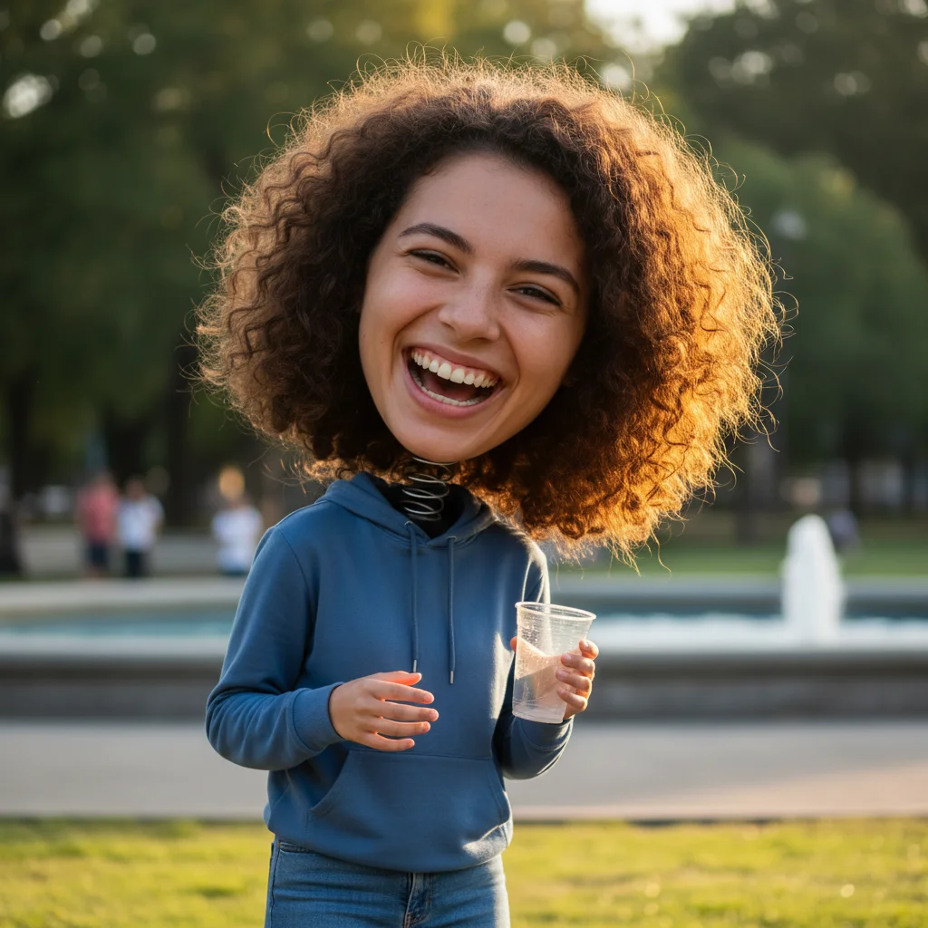 Original photo before create a bobblehead prank photo with an oversized head