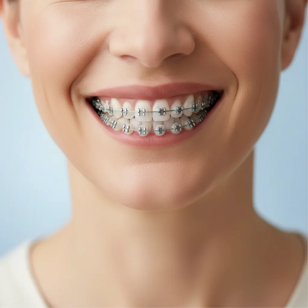Same smile with subtle clear ceramic braces