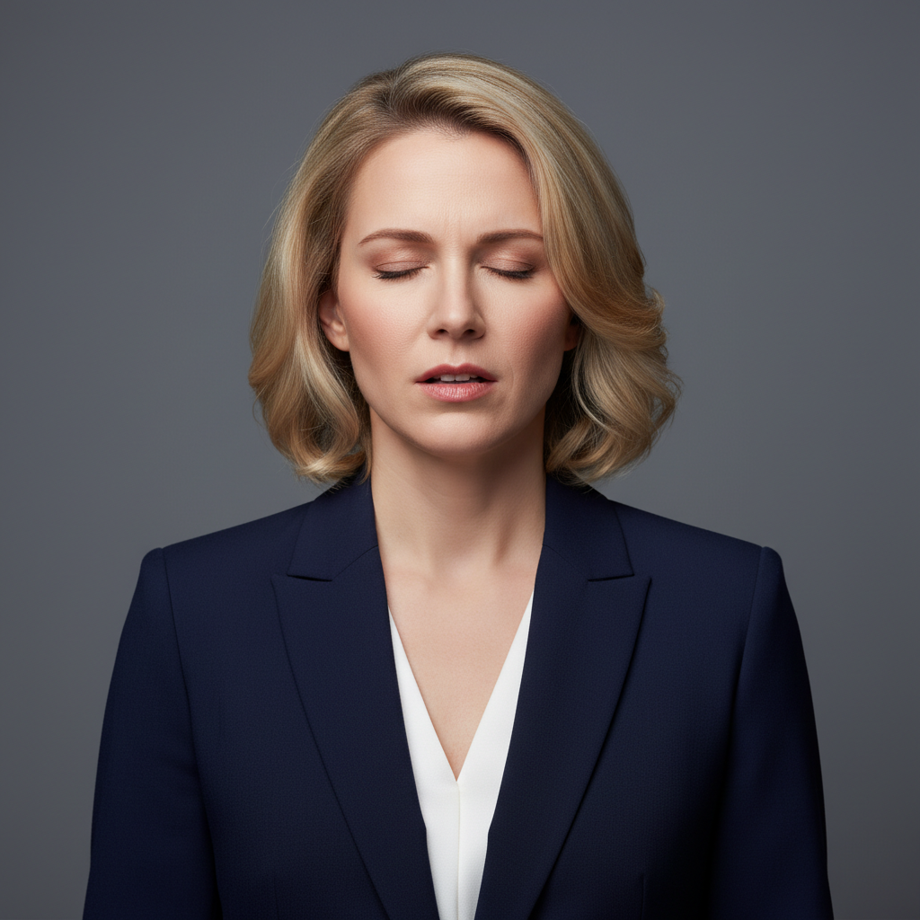 Headshot with squinting eyes