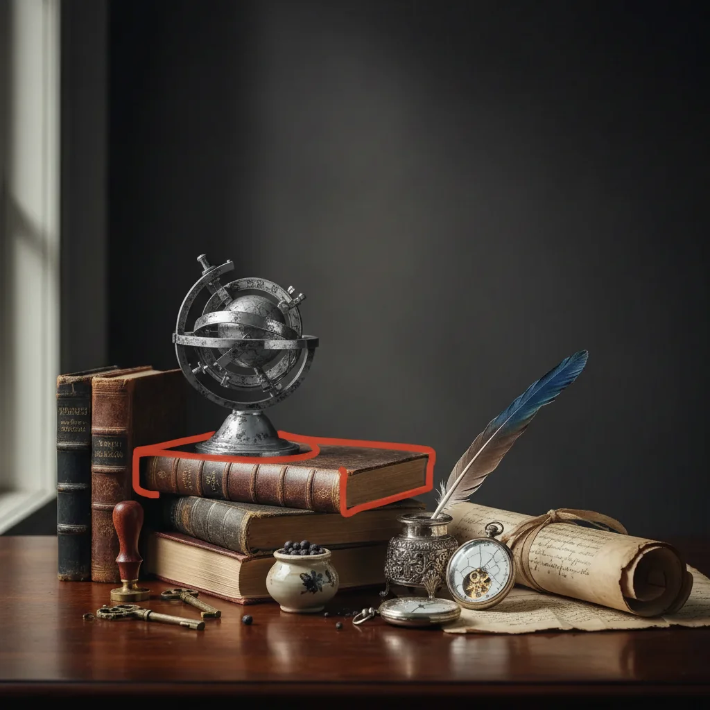 Still life with aged daguerreotype patina effect