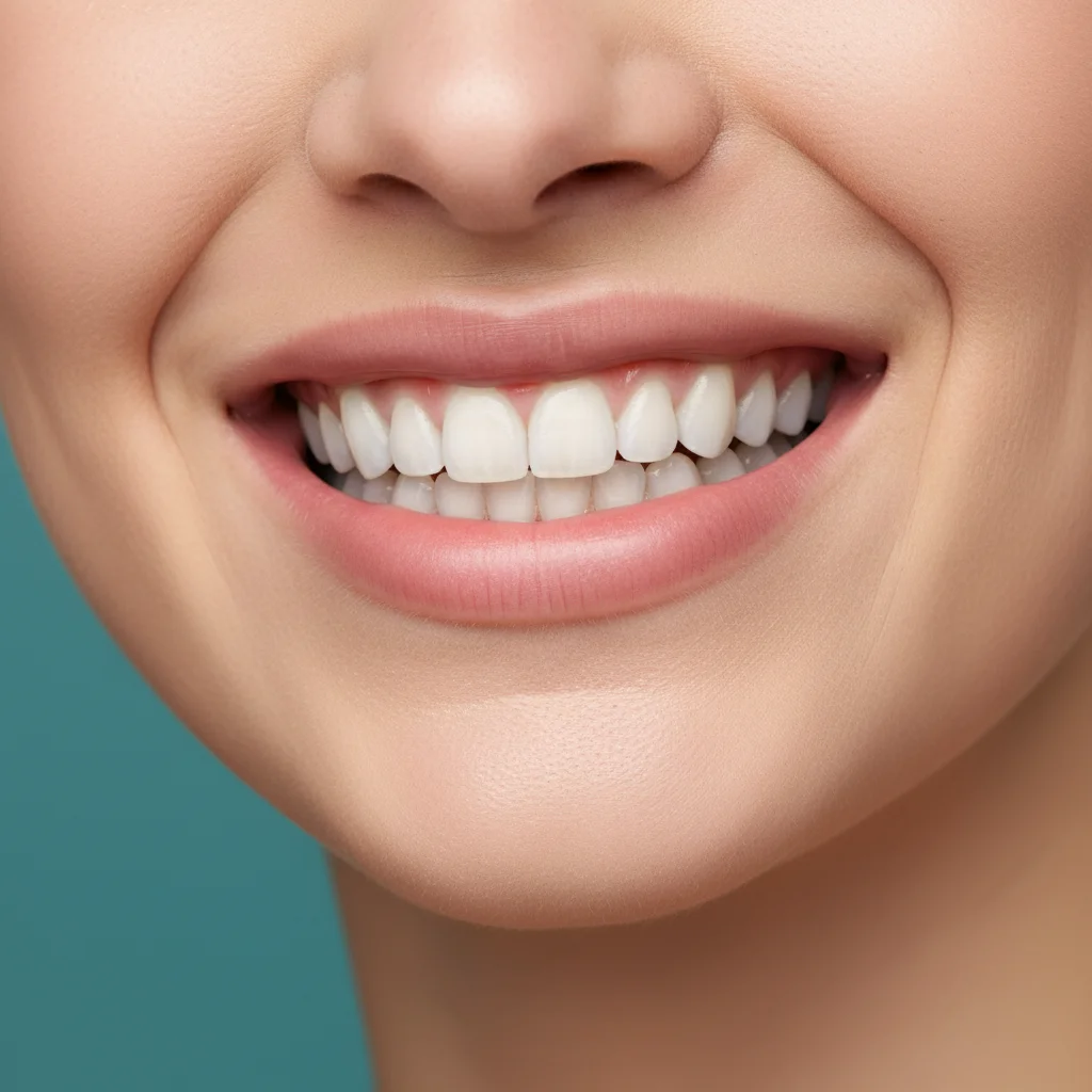 Full natural smile before veneer application