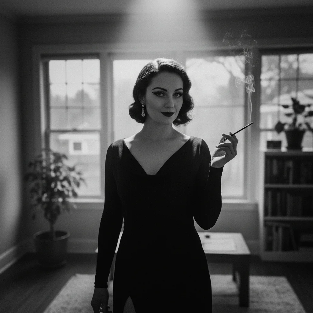 Photo after transform selfie into a film noir detective scene with AI