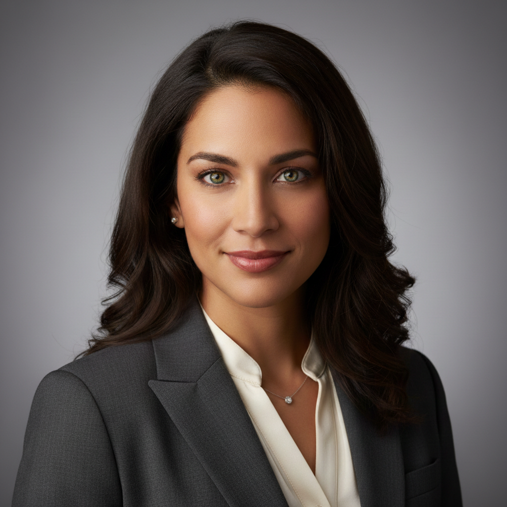 Portrait with naturally changed emerald green eyes