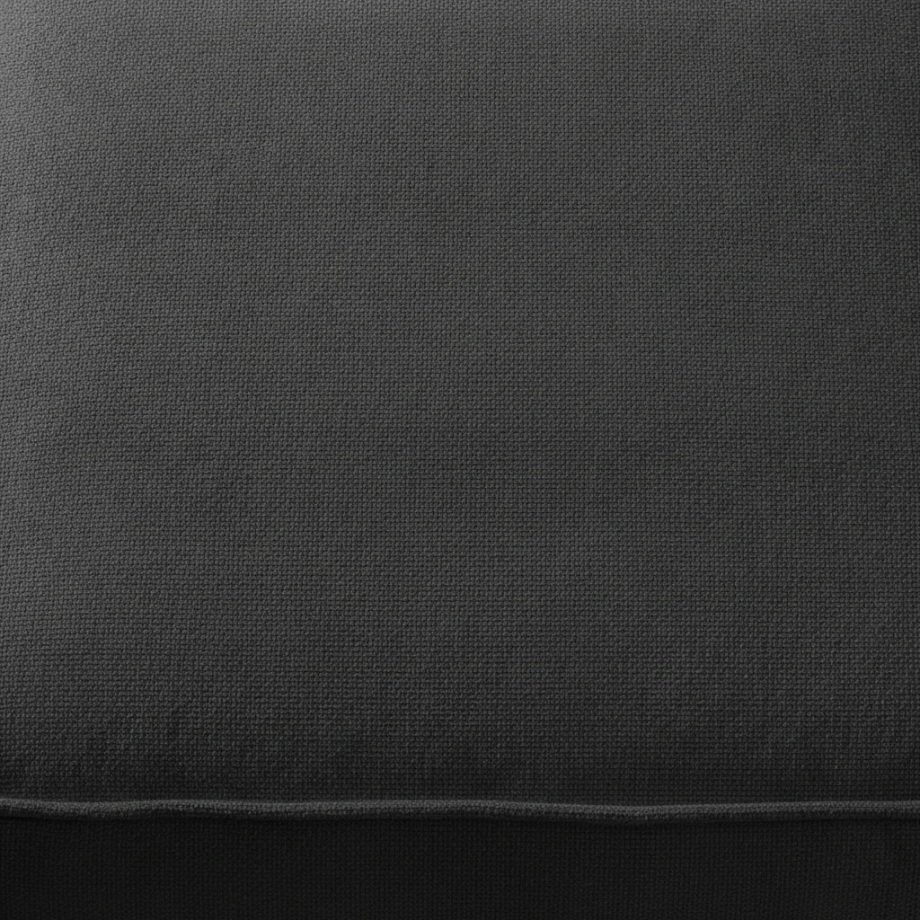 Same cushion in charcoal with weave and drape folds preserved