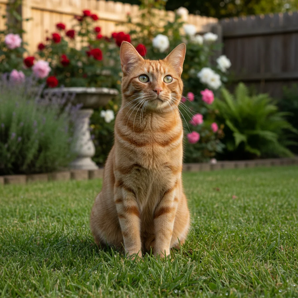 Slim cat before AI fat pet transformation