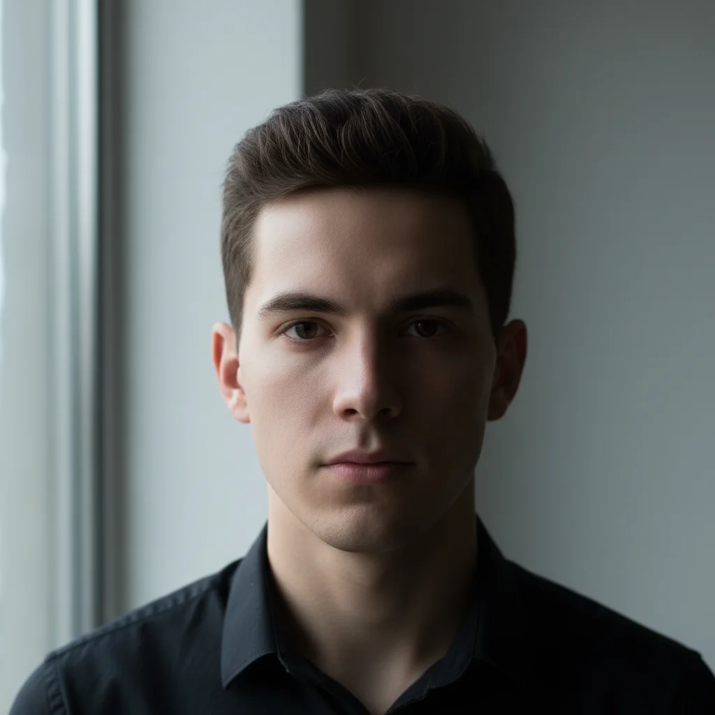 Woman taking selfie outdoors with brick building behind