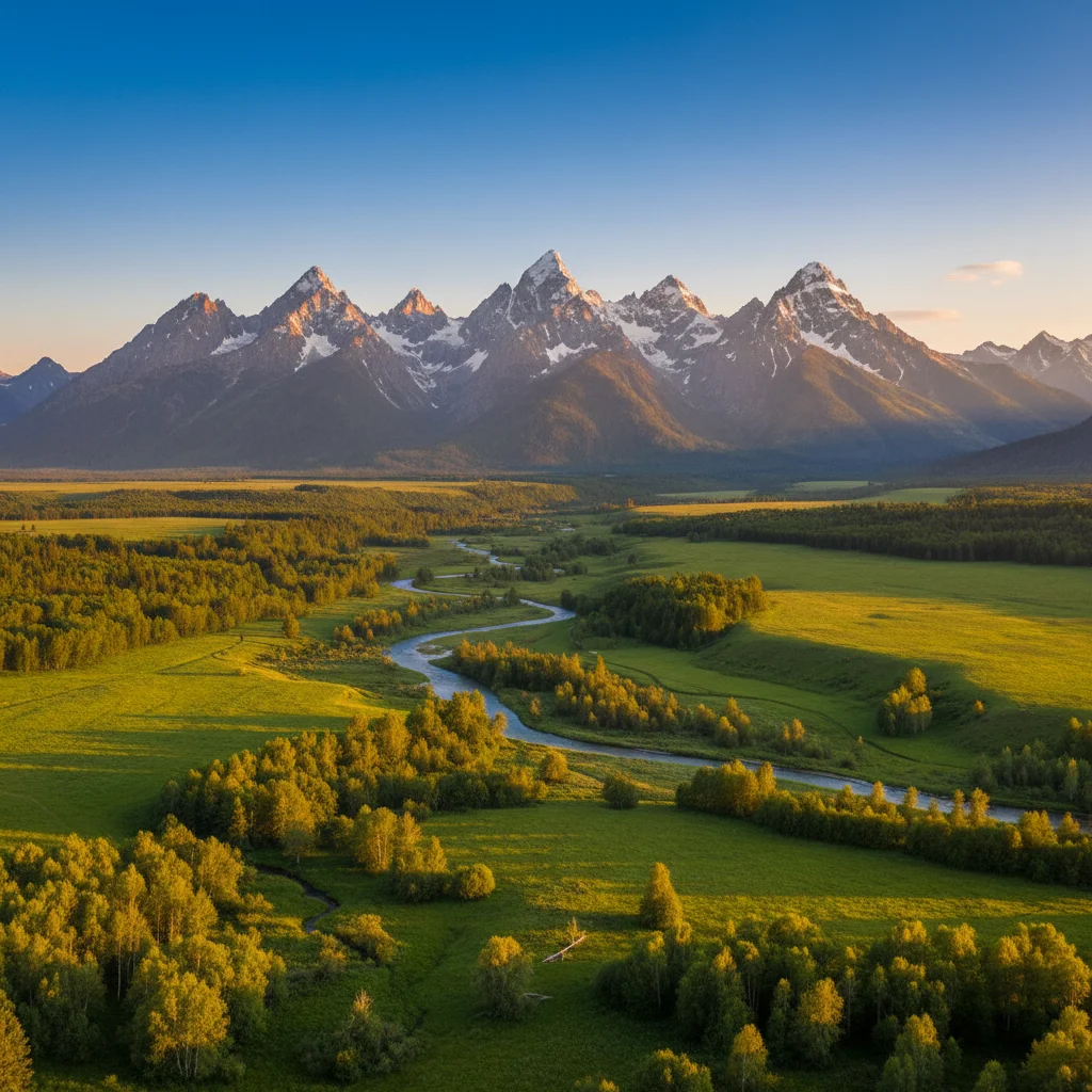 Mountain landscape before low poly conversion