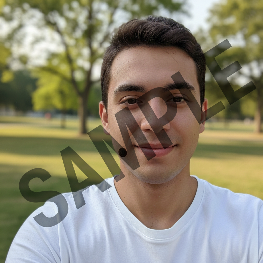 Portrait with beauty mark on right side of nose