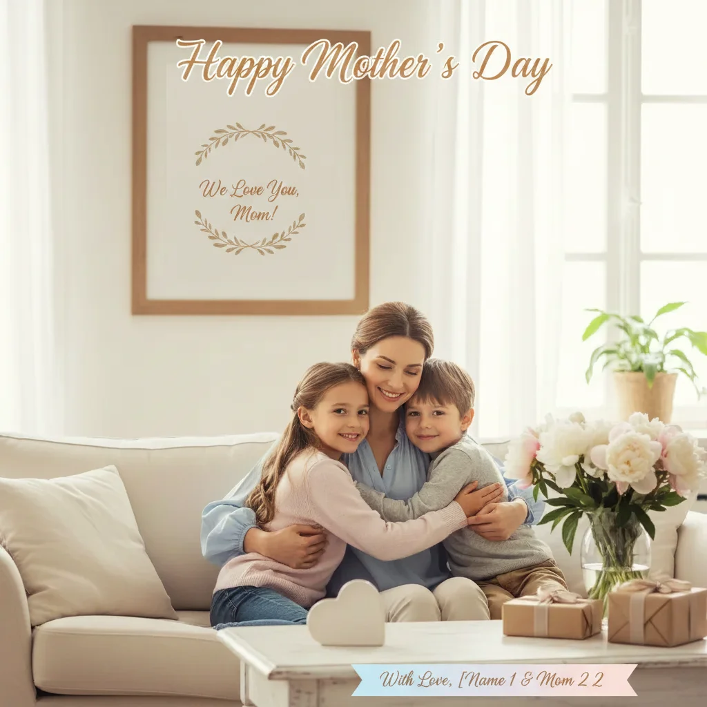 Photo after create Mother's Day photo card with AI