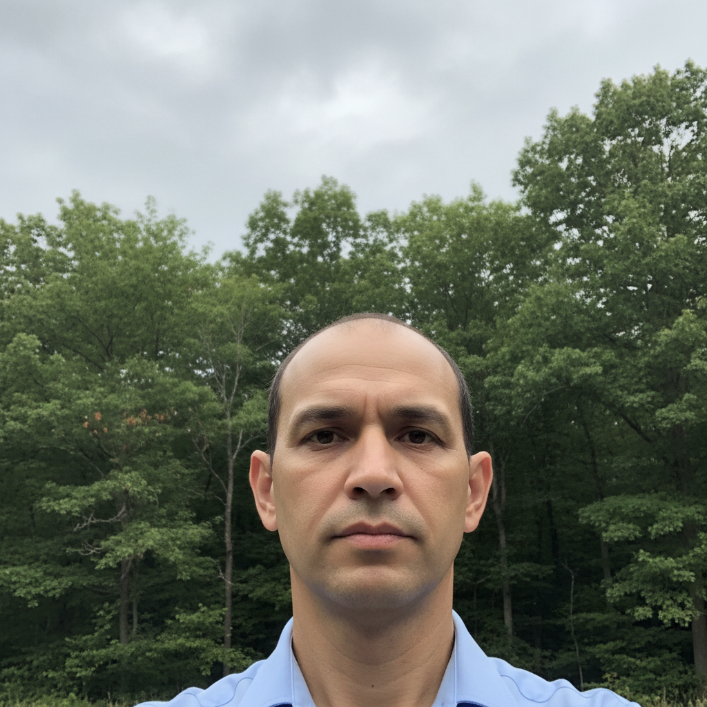 Man in suit photographed outdoors at a park