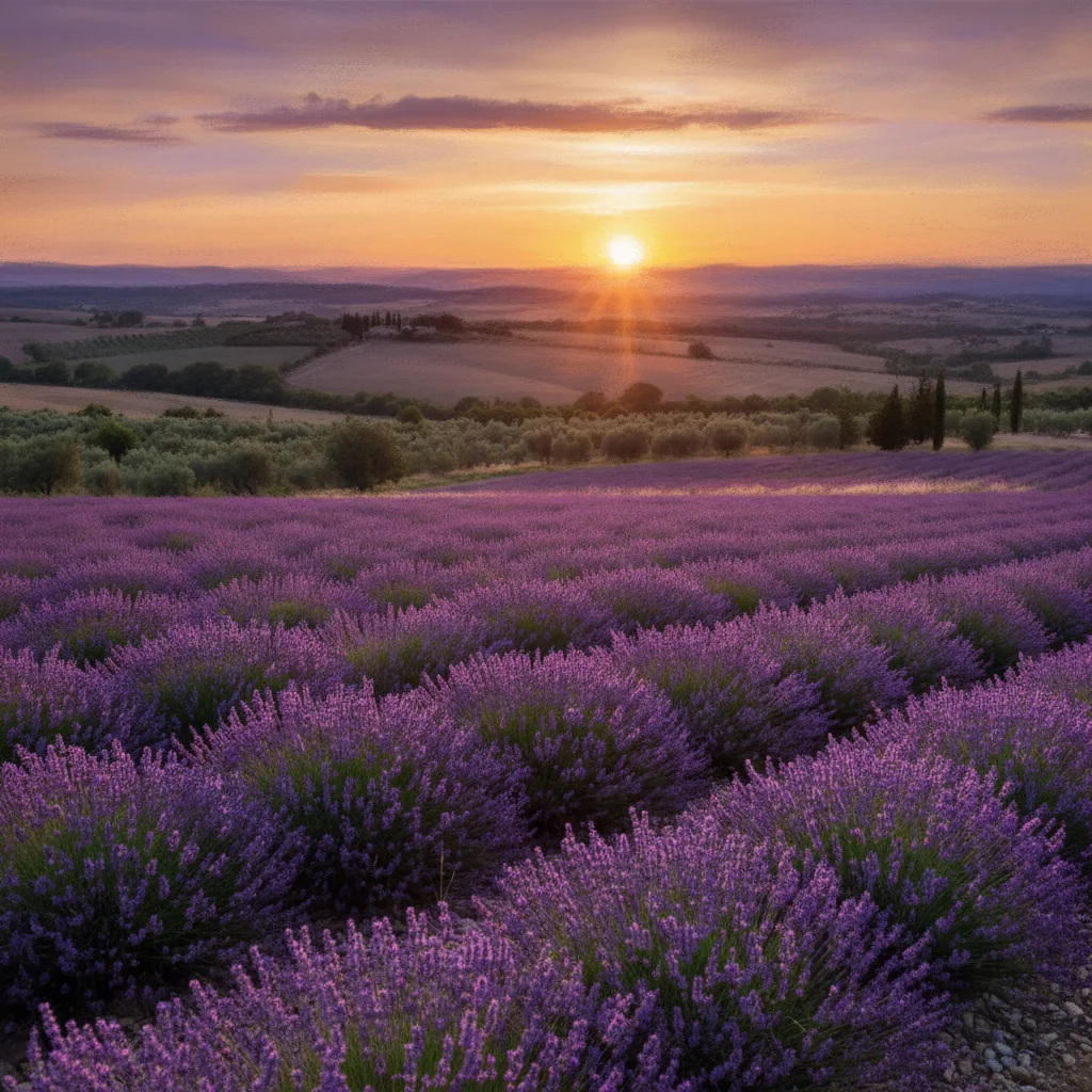 Landscape transformed into soft atmospheric pastel