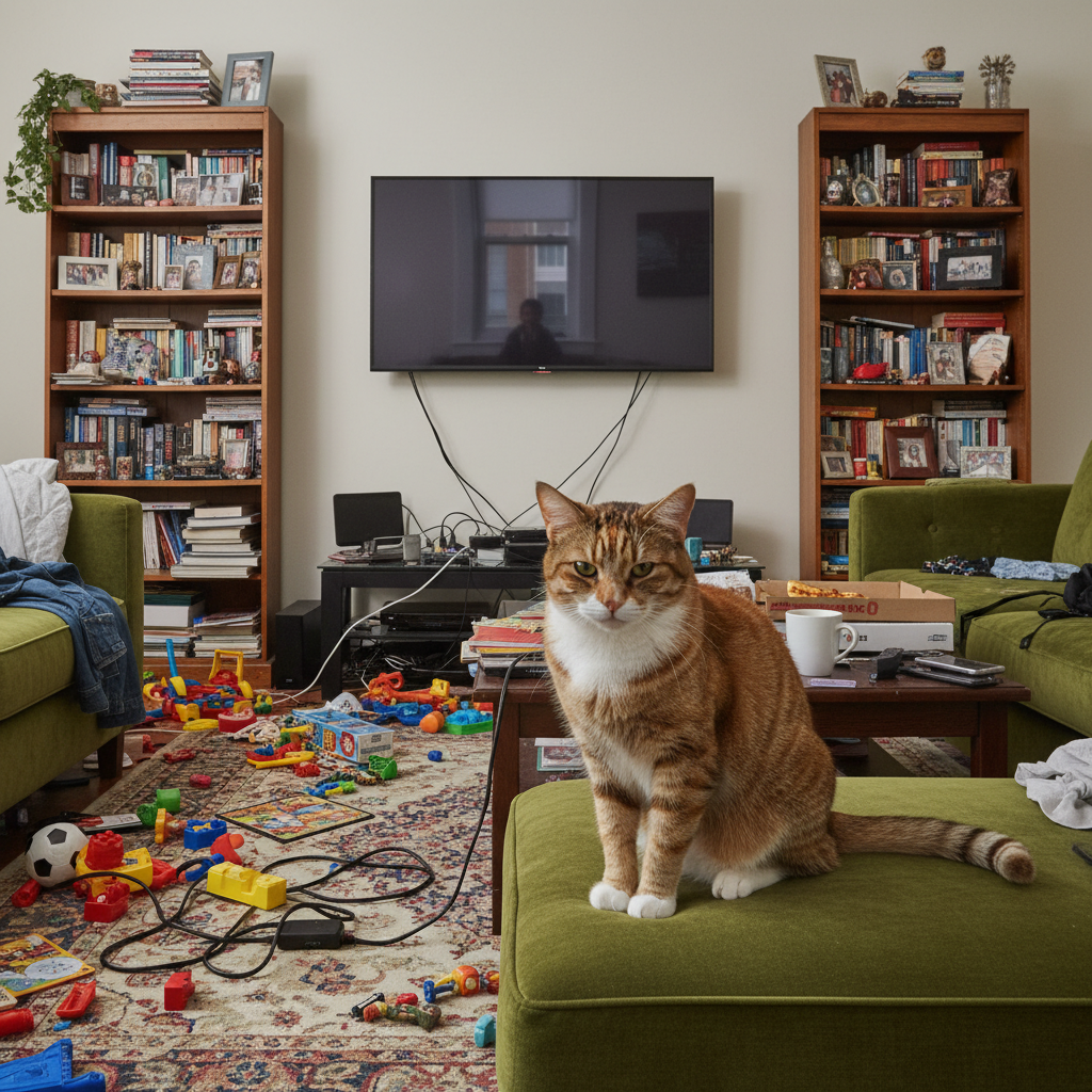 Orange tabby cat with green eyes lying down