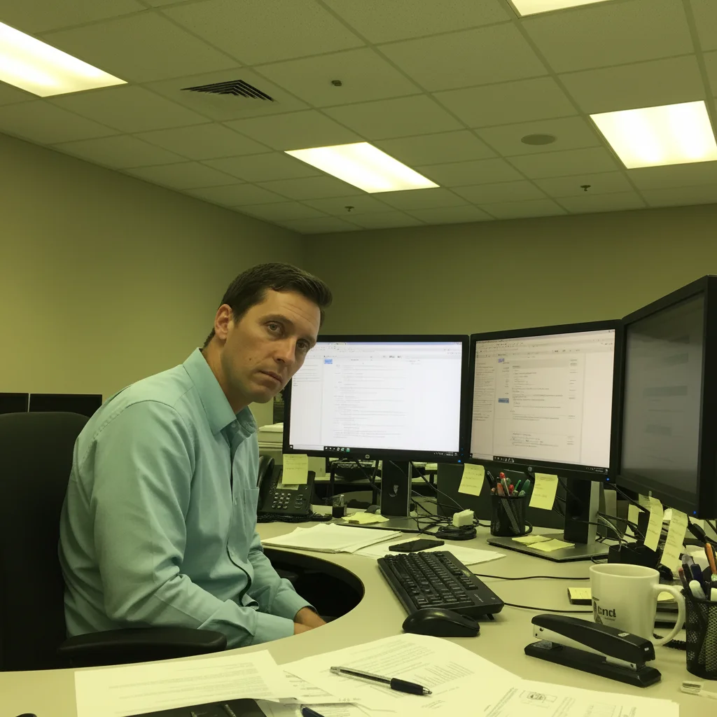 Same office with neutral whites and natural skin tones restored