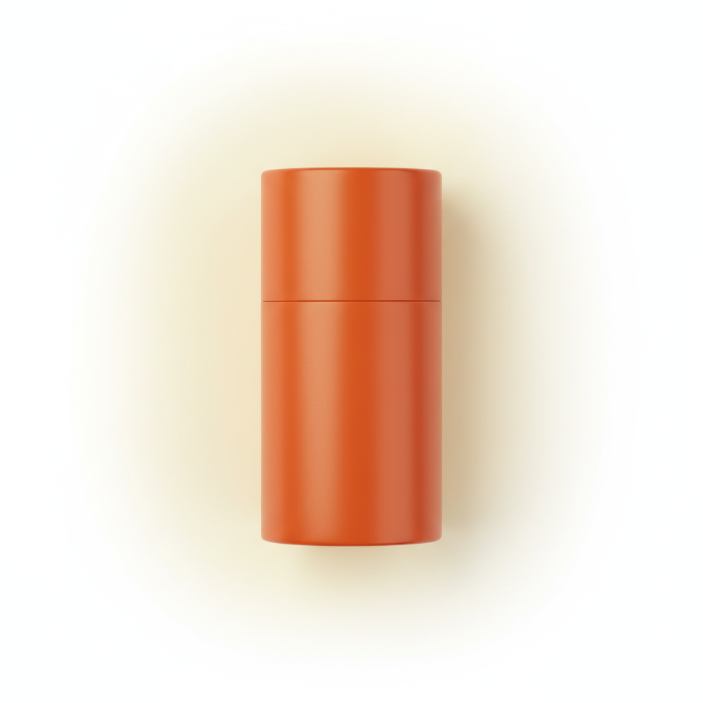 Red product appearing orange-red on slightly warm white background