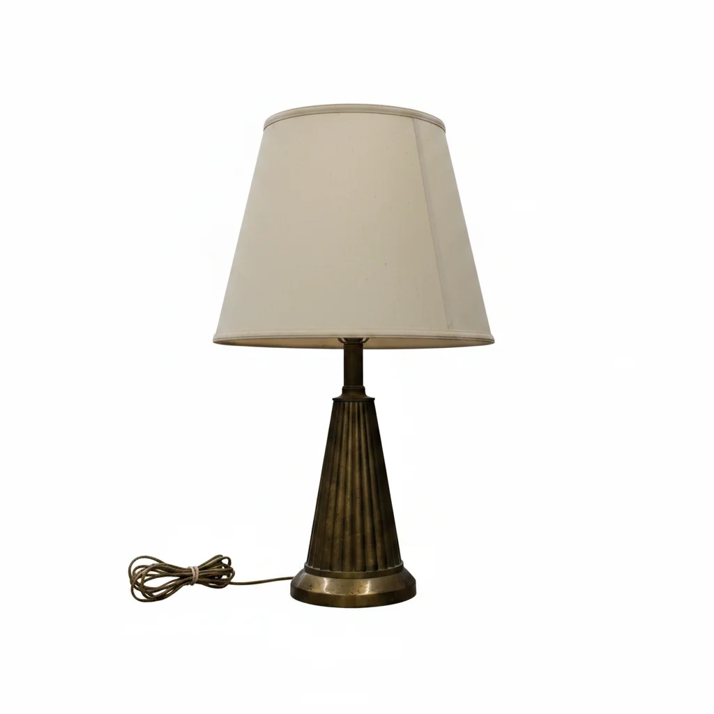 Vintage lamp on clean white background, professional shop appearance