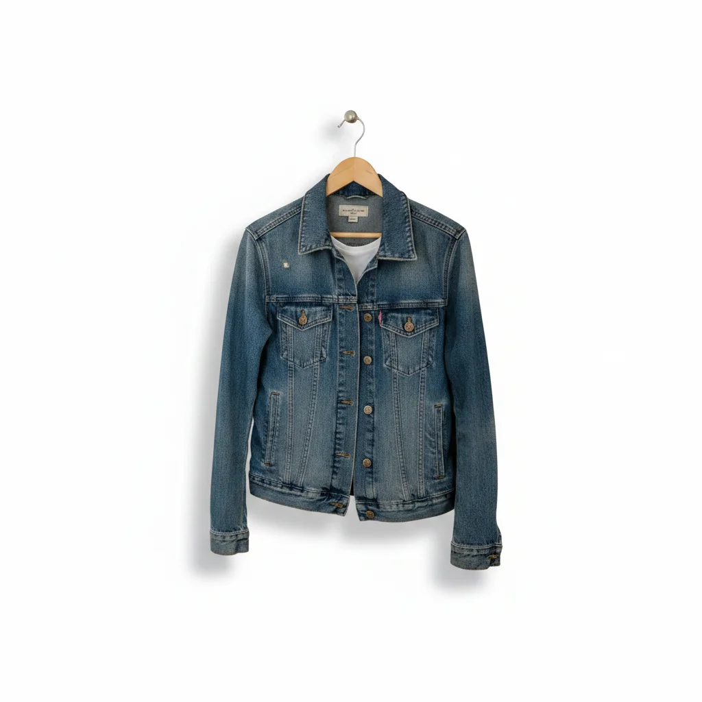 Same denim jacket on clean white background