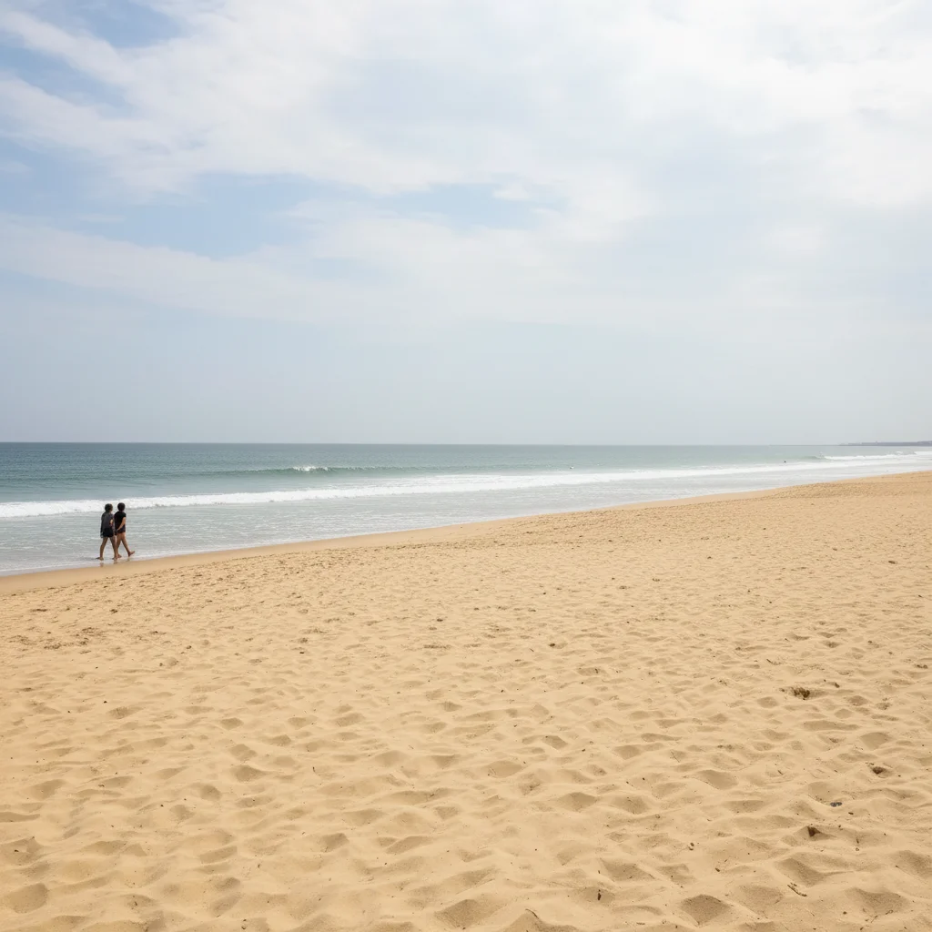 Same beach photo with the strangers cleanly removed