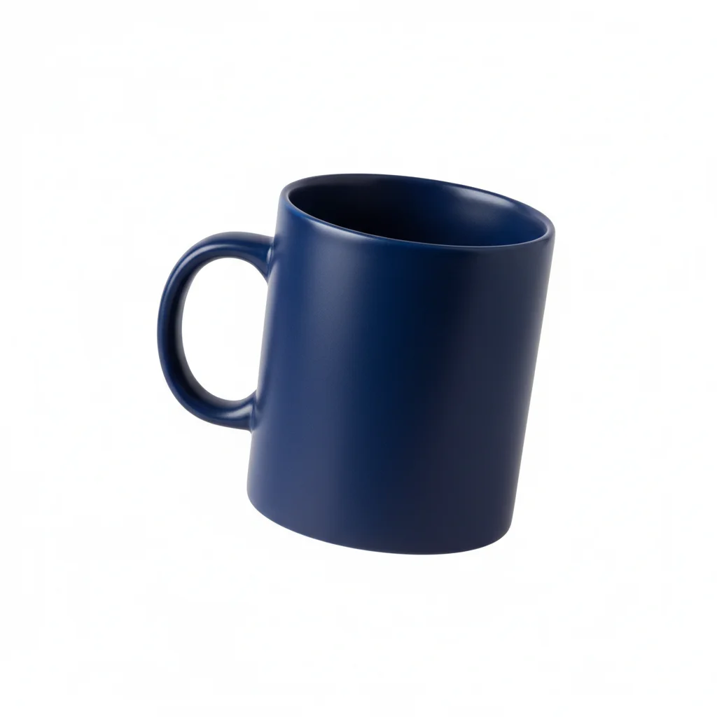 Navy coffee mug without shadow