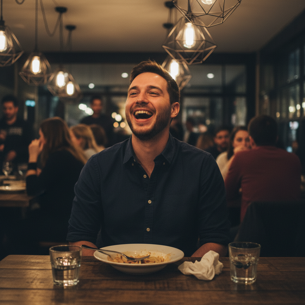 Restaurant photo with other diners in background