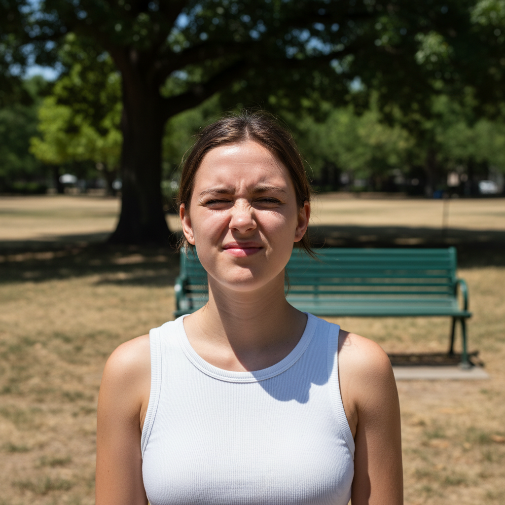 Outdoor photo with harsh midday shadows