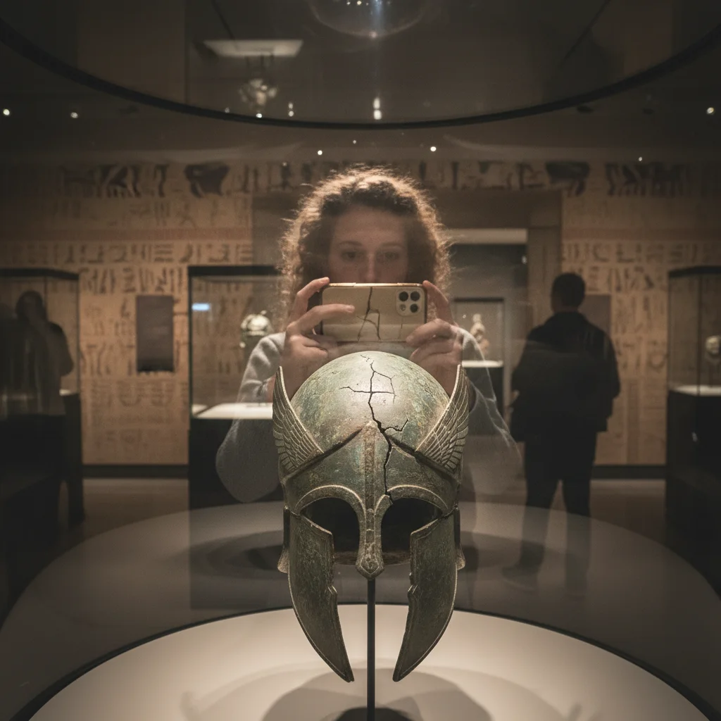 Car window showing photographer's reflection