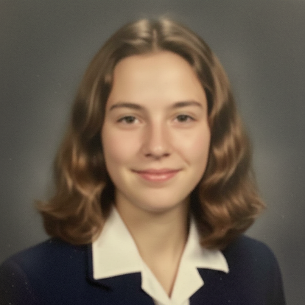 Same portrait with crisp natural sharpness and clear detail
