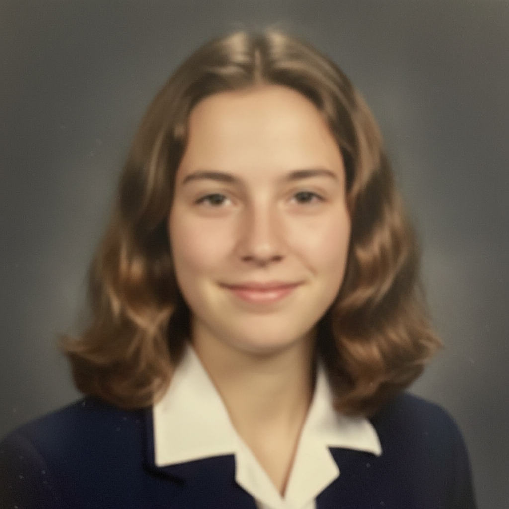 Soft, slightly blurry yearbook portrait lacking sharpness